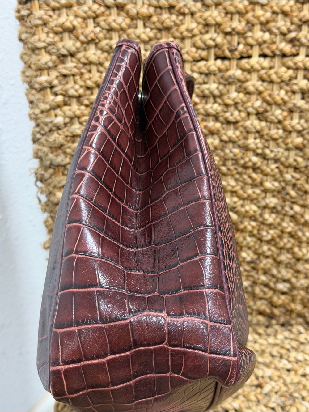 Longchamp Roseau Tote Crocodile-Embossed Leather - Picture 4 of 12